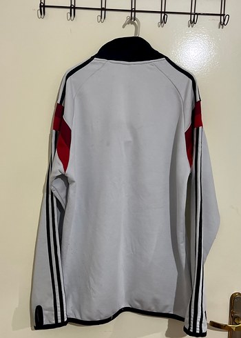 Adidas Beyaz Uzun Kollu Fermuarlı Sweatshirt - Görsel 5