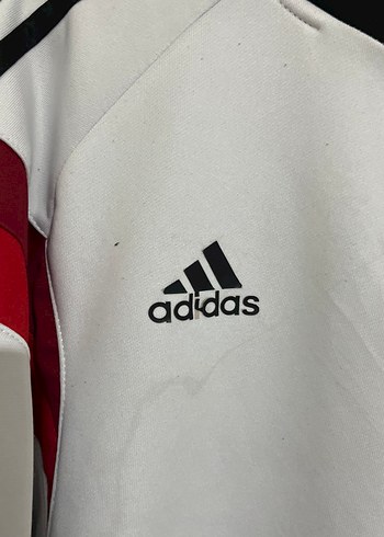 Adidas Beyaz Uzun Kollu Fermuarlı Sweatshirt - Görsel 3
