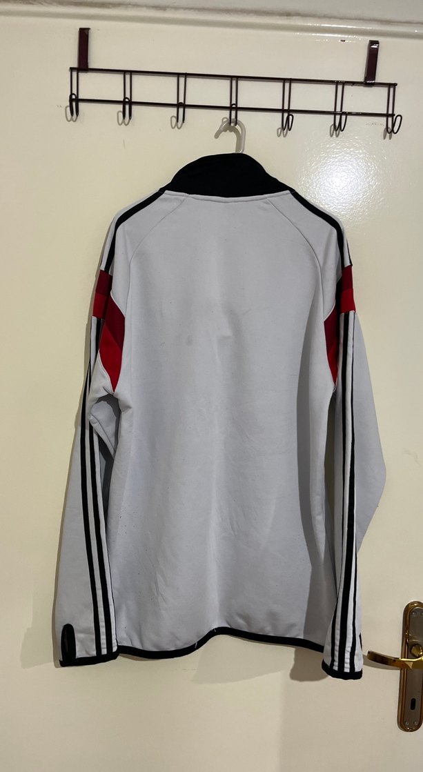 Adidas Beyaz Uzun Kollu Fermuarlı Sweatshirt - Görsel 5