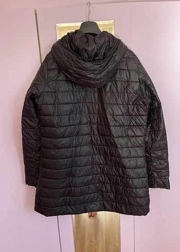 Fermuarlı Siyah Midi Kadın Ceket - Görsel 2