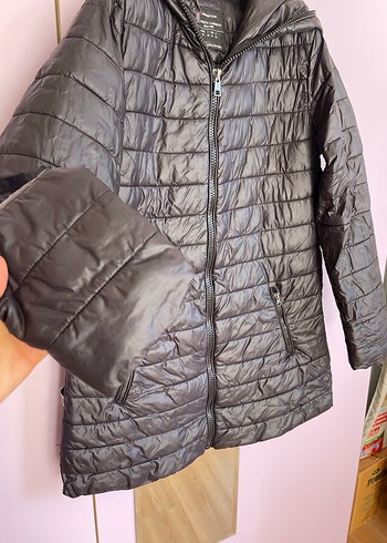 Fermuarlı Siyah Midi Kadın Ceket - Görsel 4