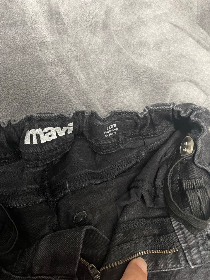 Siyah çocuk bol paça pantolon - Görsel 4