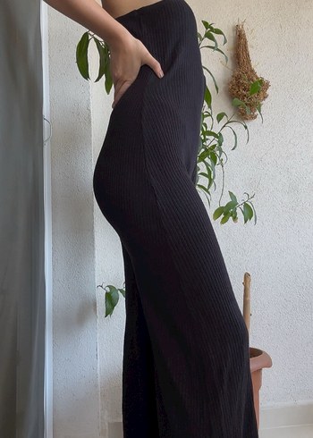 Siyah dekolteli  Kadın Tulum - Görsel 3