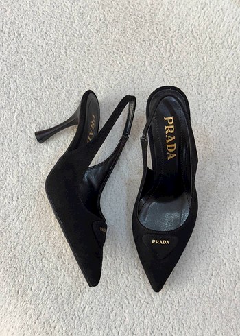 Siyah Süet Tokalı Stiletto - Görsel 2