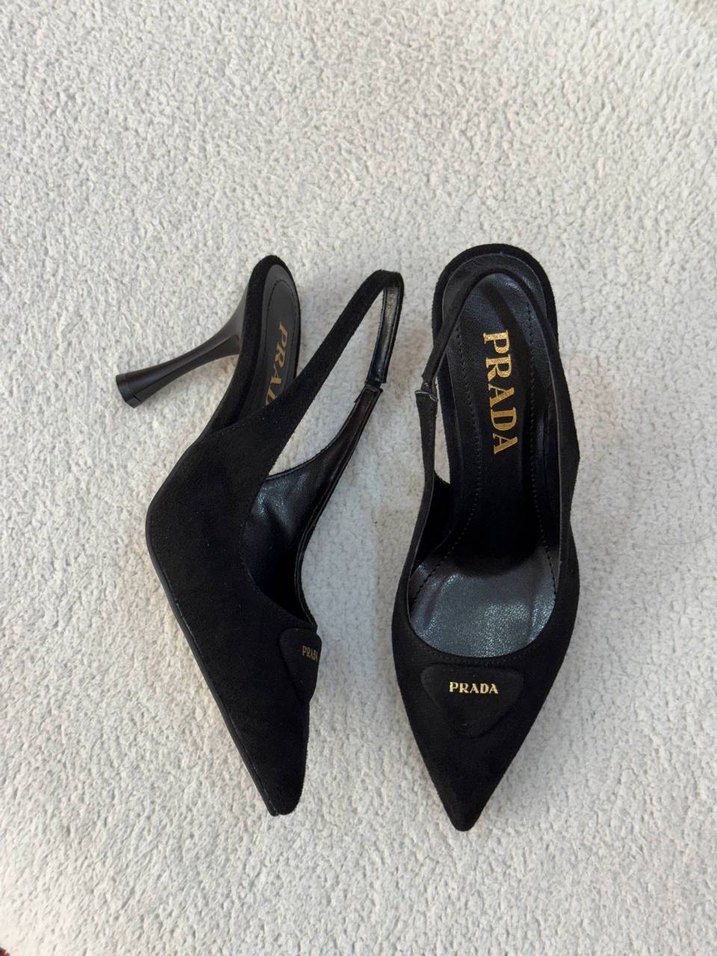 Siyah Süet Tokalı Stiletto - Görsel 2