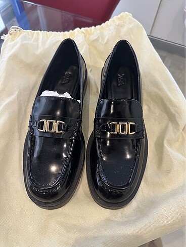 Zara kadın siyah loafer