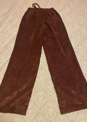 Kadın Süet Örgü bordo pantolon - Görsel 2