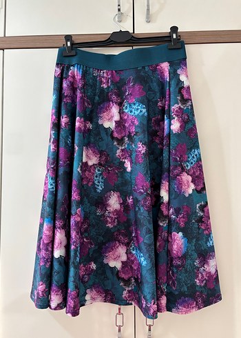 Mor Renkli Midi Boy Kadın Etek - Görsel 2