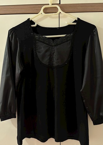 Düğmeli Siyah Gotik Midi Bluz - Görsel 3