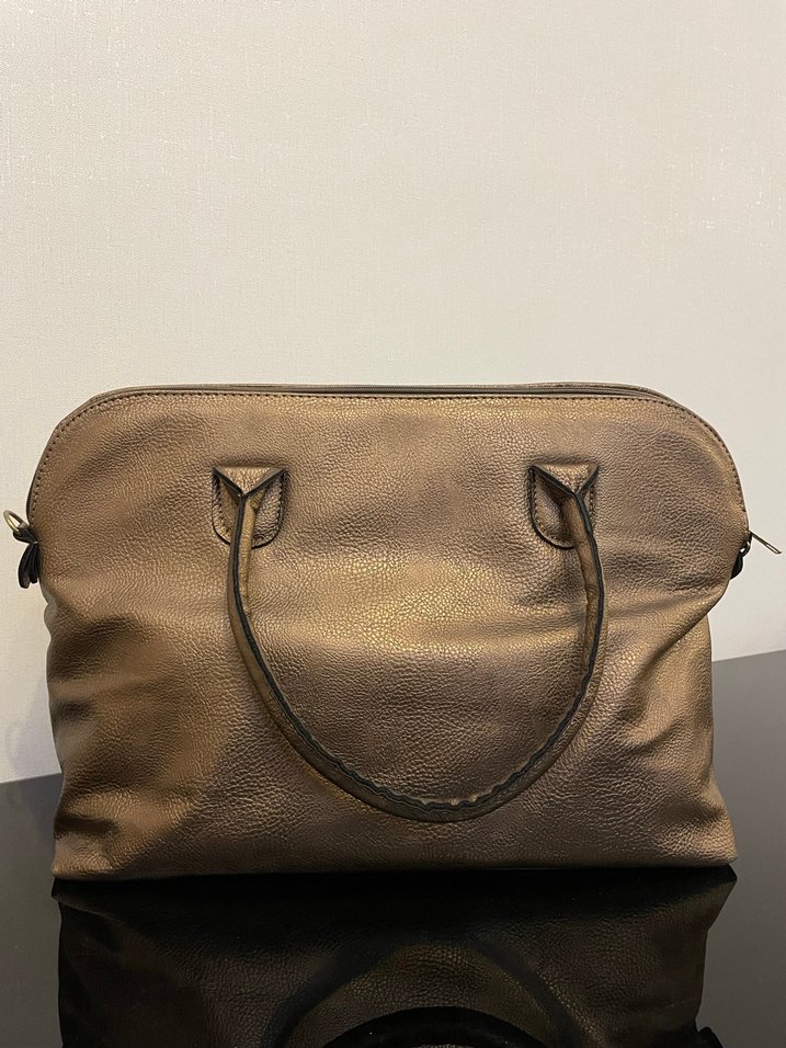 Kahverengi Deri Kadın Çanta - Görsel 2