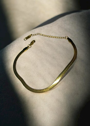 Altın Renkli Yılan Desenli Kadın El Zinciri - Görsel 2