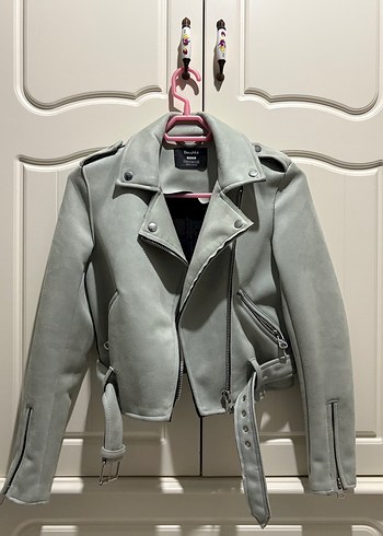 Kadın Deri Kemerli Ceket - Görsel 3