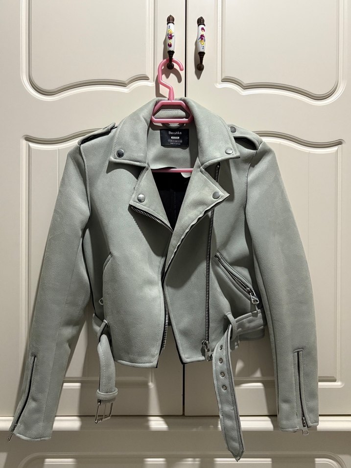 Kadın Deri Kemerli Ceket - Görsel 3