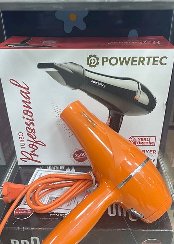 Powertec Profesyonel Renkli Siyah Saç Kurutma Makinesi - Görsel 3
