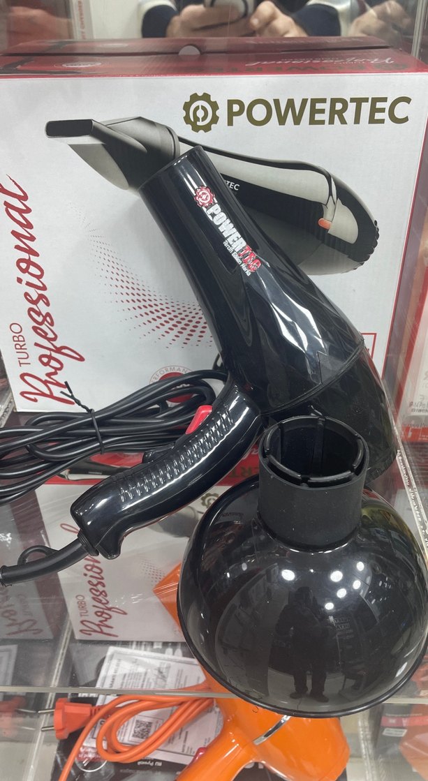 Powertec Profesyonel Siyah Saç Kurutma Makinesi - Görsel 2