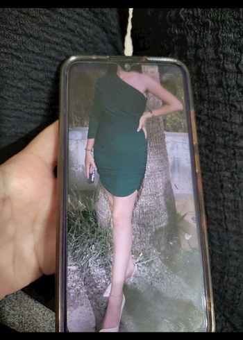 Siyah Drapeli Straplez Mini Elbise - Görsel 2