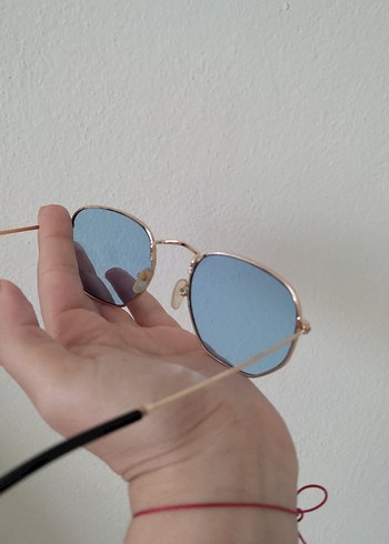 Şeffaf Mavi Camlı Minimalist Kadın Gözlüğü - Görsel 5