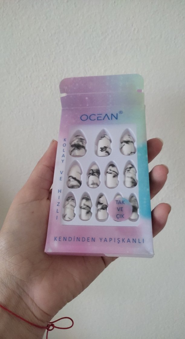 Ocean Kendinden  Beyaz Nail Dekorasyon tırnak seti - Görsel 2