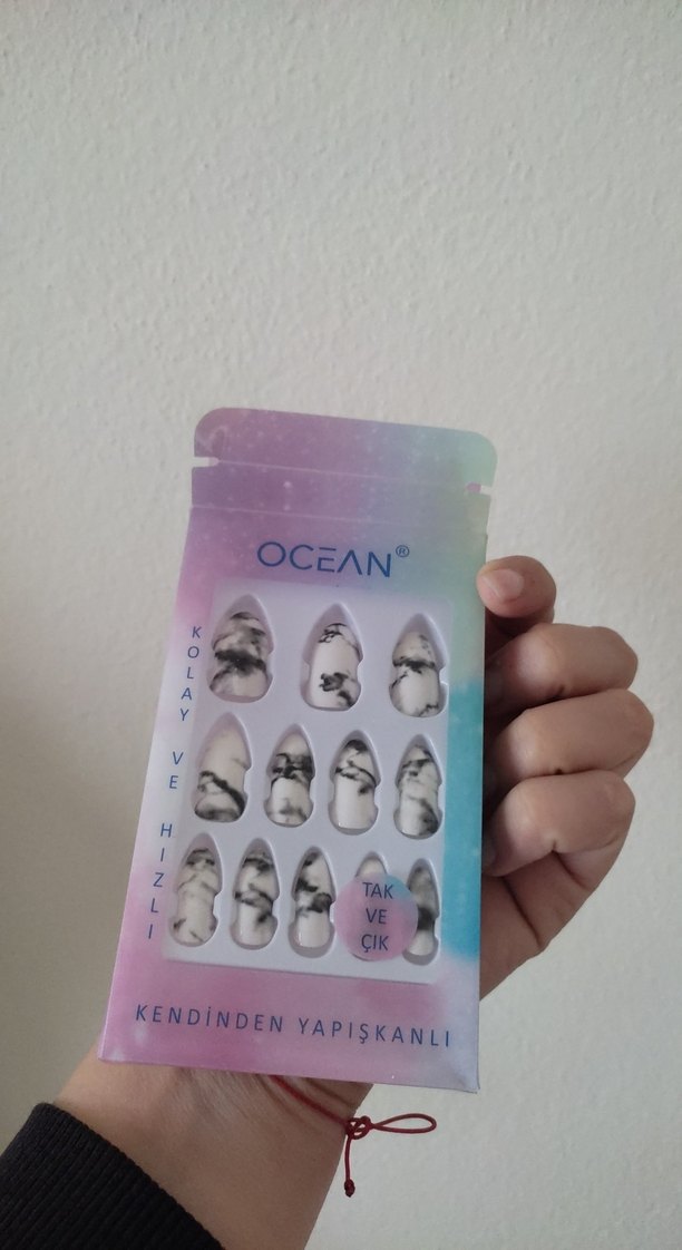 Ocean Kendinden  Beyaz Nail Dekorasyon tırnak seti - Görsel 4