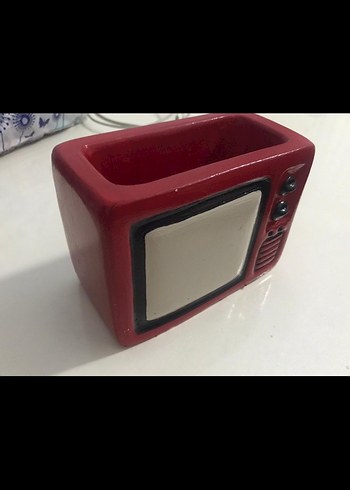Kırmızı Retro Monitör Figürü - Görsel 3