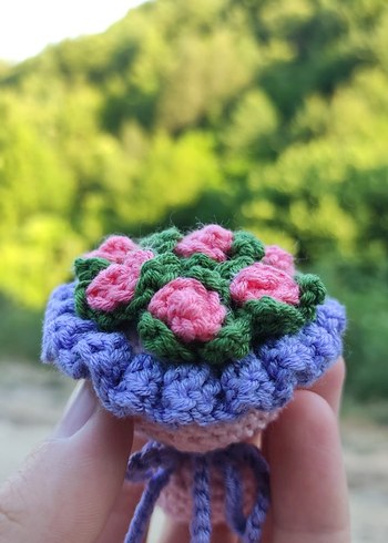 El Örgüsü Bohem Çiçekli Magnet - Görsel 6