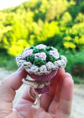 El Örgüsü Bohem Çiçekli Magnet - Görsel 4