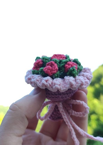 El Örgüsü Bohem Çiçekli Magnet - Görsel 5