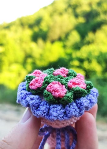 El Örgüsü Bohem Çiçekli Magnet - Görsel 8