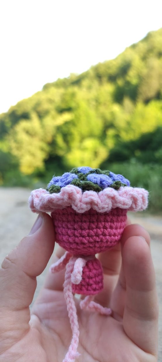 El Örgüsü Bohem Çiçekli Magnet - Görsel 2