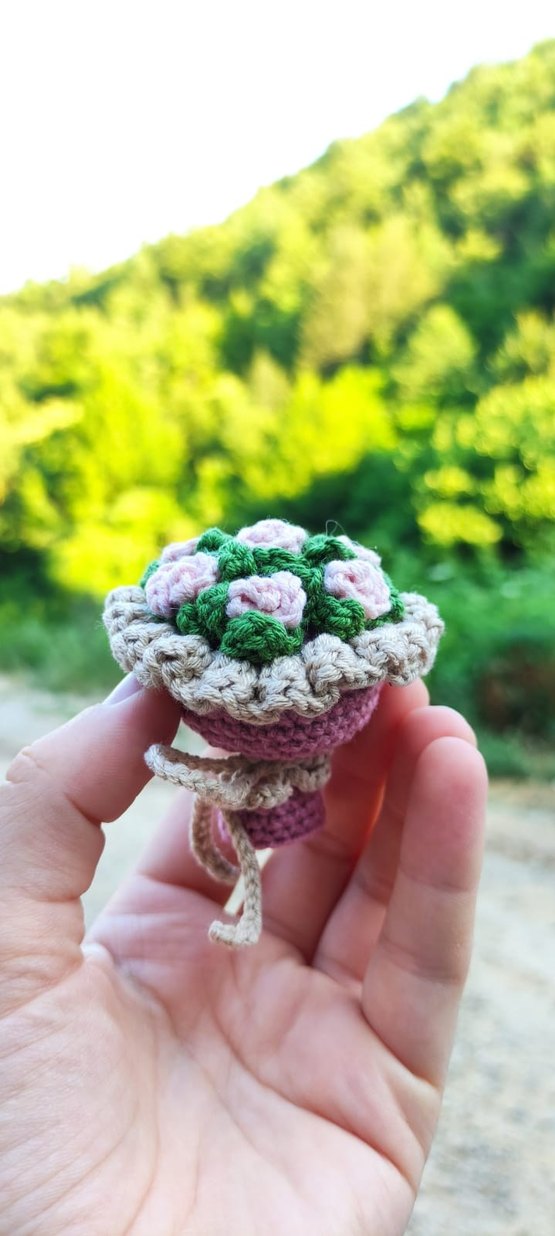 El Örgüsü Bohem Çiçekli Magnet - Görsel 4