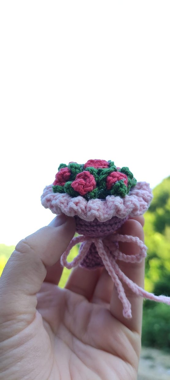 El Örgüsü Bohem Çiçekli Magnet - Görsel 5