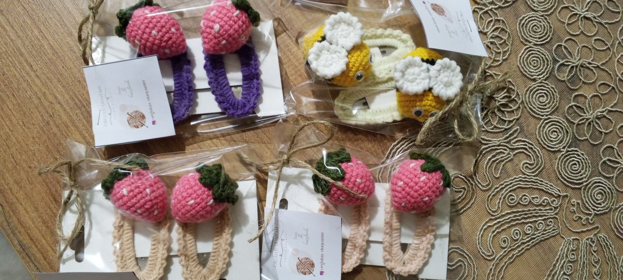 Örgü Arı Figürlü Renkli 2'li Çocuk Toka - Görsel 2