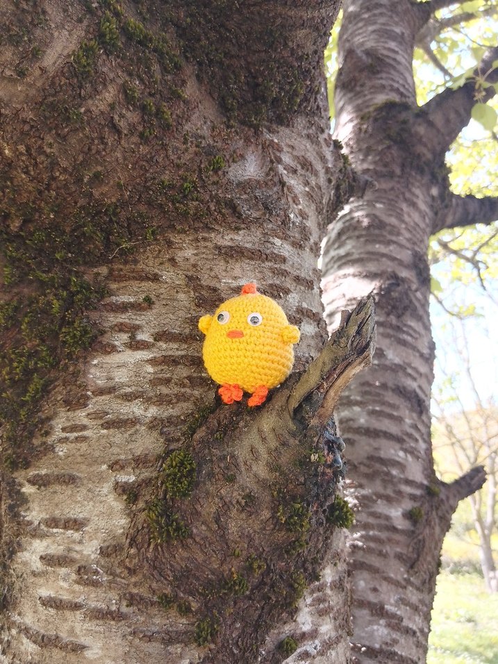 Renkli Sarı Örme Civciv Peluş Oyuncak - Görsel 5