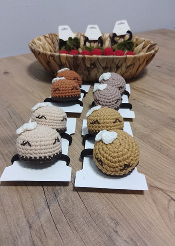 Bohem Tarzı Nakışlı Örgü 2'li Puf Çocuk Toka - Görsel 3