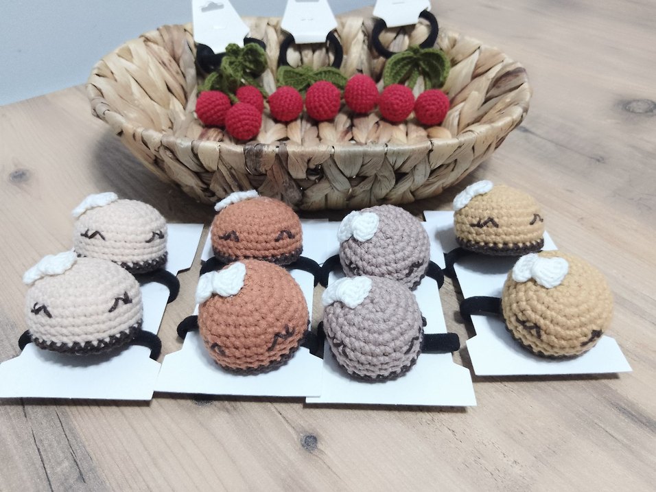 Bohem Tarzı Nakışlı Örgü 2'li Puf Çocuk Toka - Görsel 2