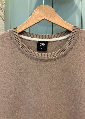 Bej Erkek Kısa Kollu Basic Tişört - Görsel 4