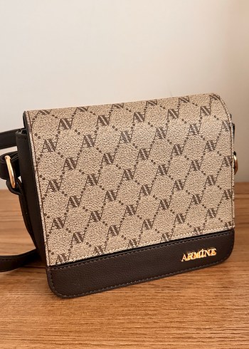 Kahverengi Baskılı Deri Kadın Çanta - Görsel 4