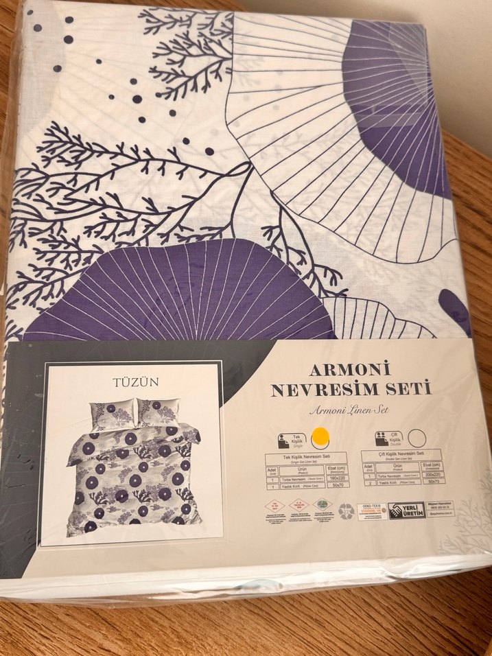 Doqu Armoni Nevresim Seti - Tüzzün Desenli - Görsel 2
