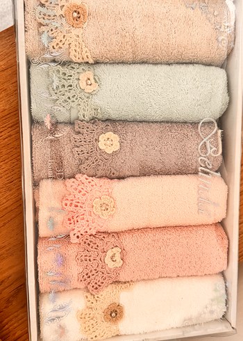 Nakışlı Bohem Pastel Havlu Seti - Görsel 2
