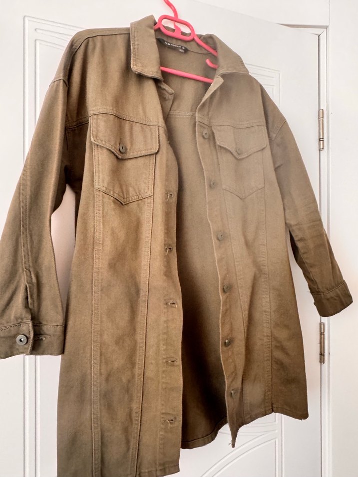 Yeşil kot ceket - Görsel 3