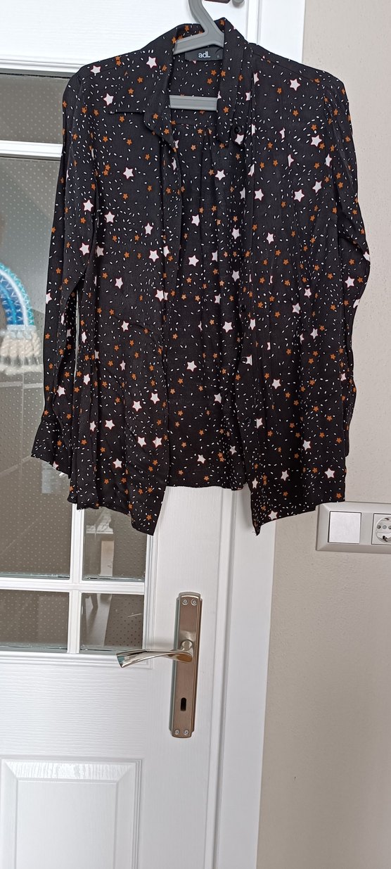 Desenli Siyah  gömlek - Görsel 2