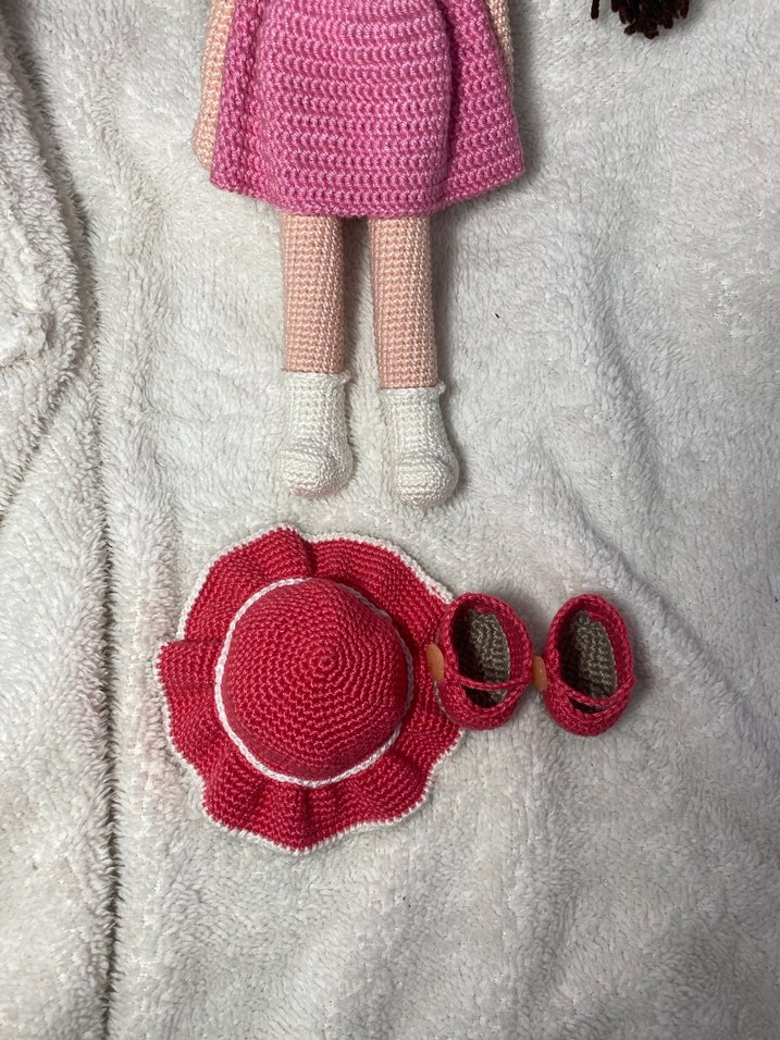 Pembe Örgü Bebek - Görsel 2