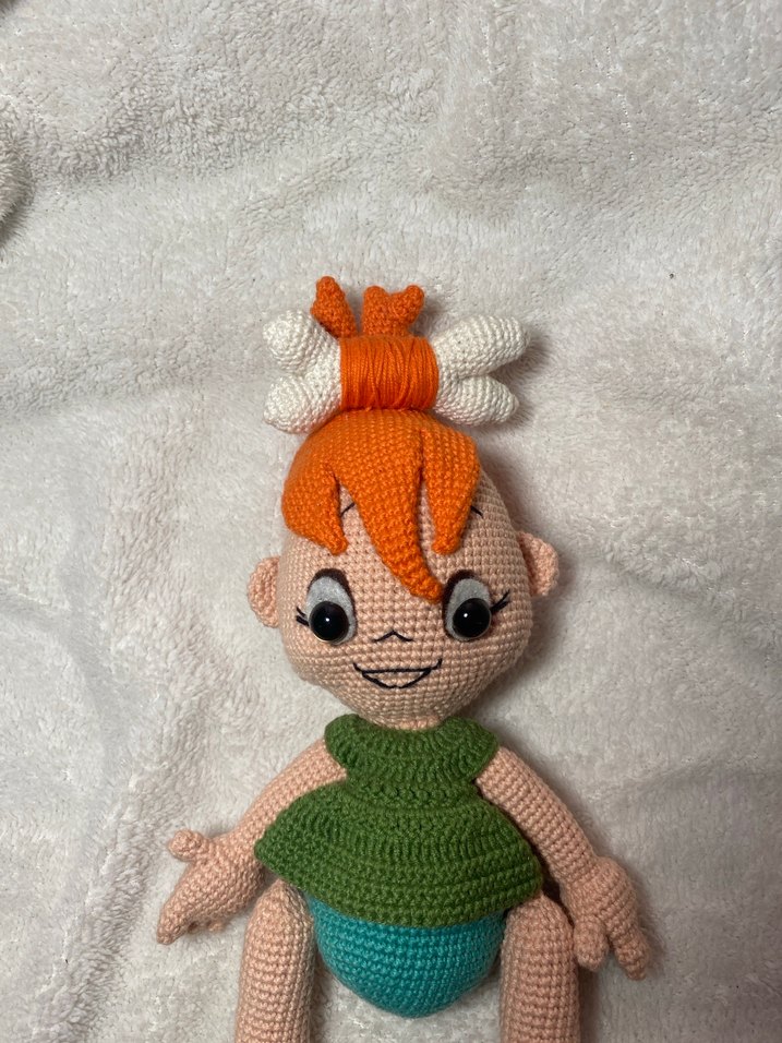 El Örgüsü Taş Devri Çakıl Oyuncak, amigurumi - Görsel 2