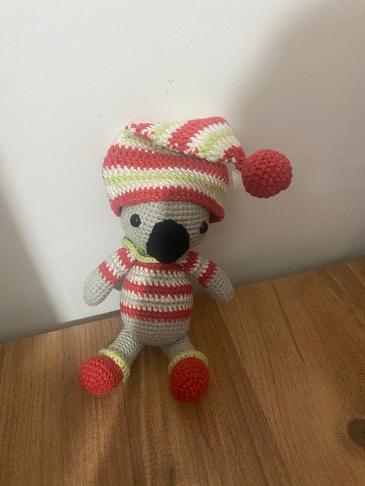 Gri Örgü Koala Peluş Oyuncak - Görsel 2