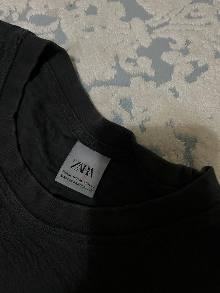 ZARA Erkek Gri Uzun Kollu Sweatshirt - Görsel 3