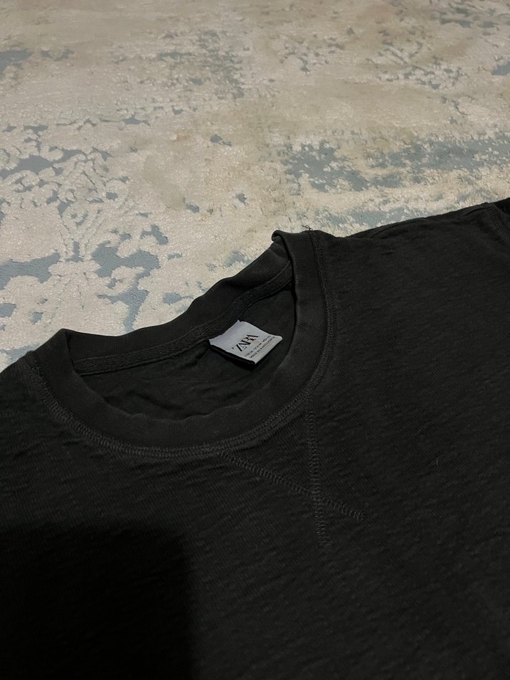 ZARA Erkek Gri Uzun Kollu Sweatshirt - Görsel 2