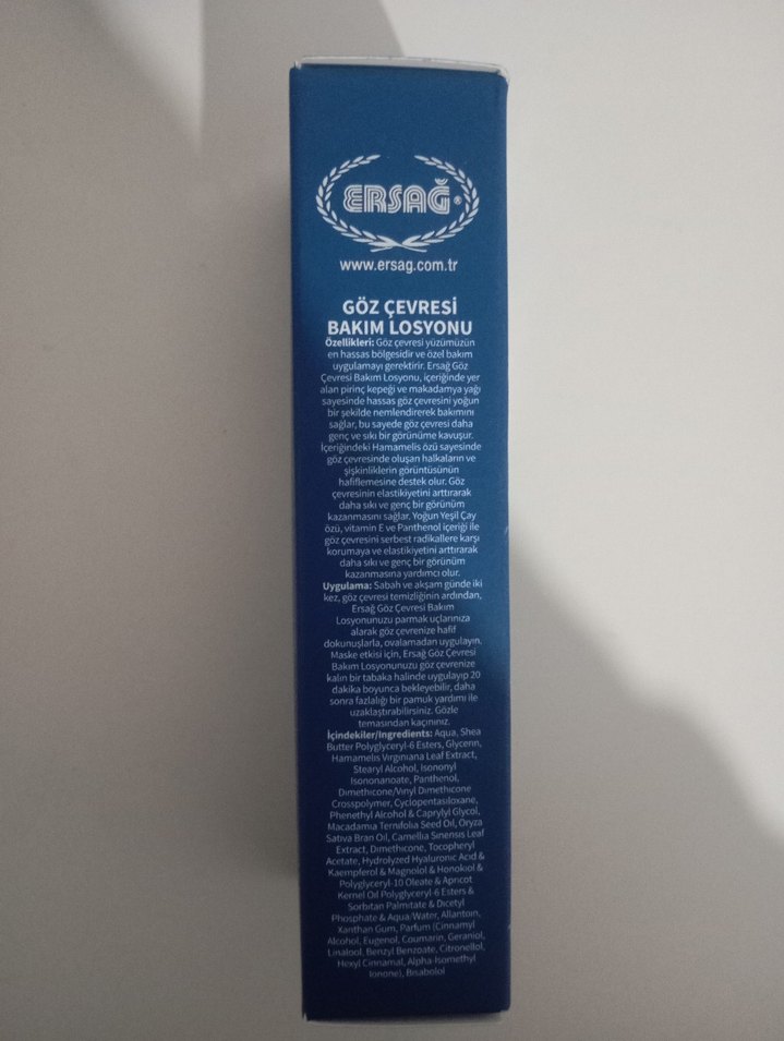 Ersag Göz Çevresi Bakım Losyonu 50ml - Görsel 2