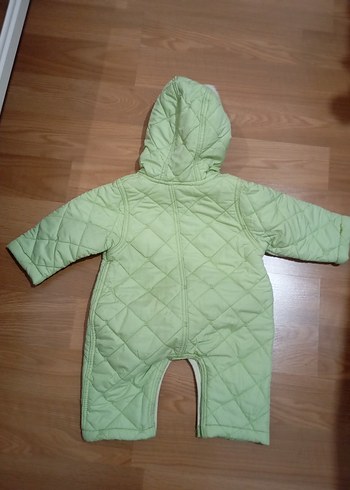 Kapüşonlu, Fermuarlı Bebek Kız Tulumu - Görsel 2