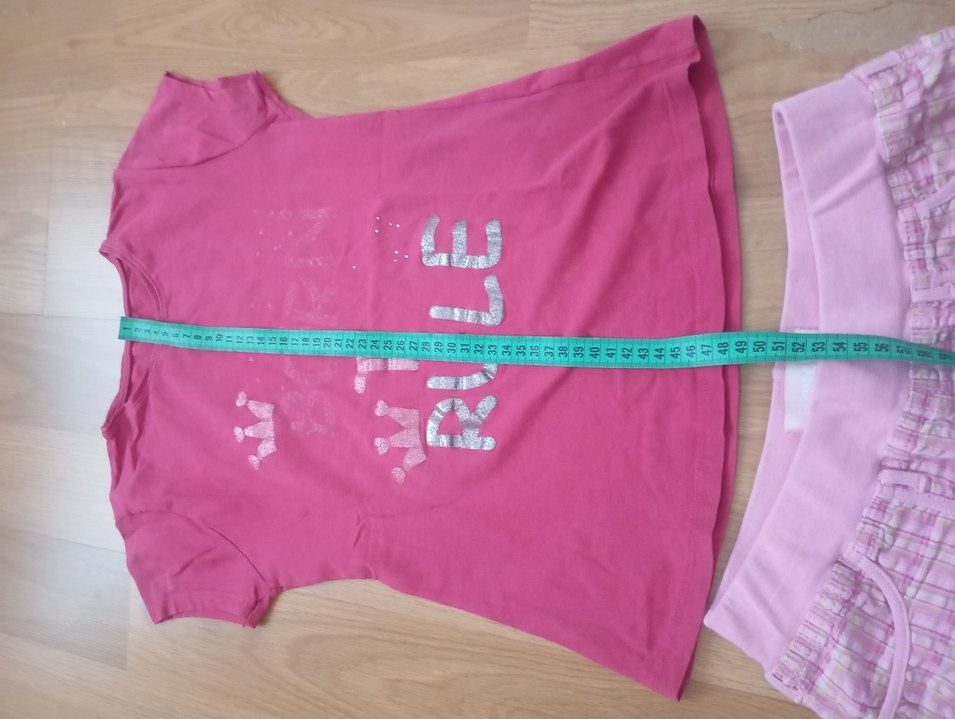 Pembe Kız Çocuk Baskılı Kısa Kollu Tişört - Görsel 3