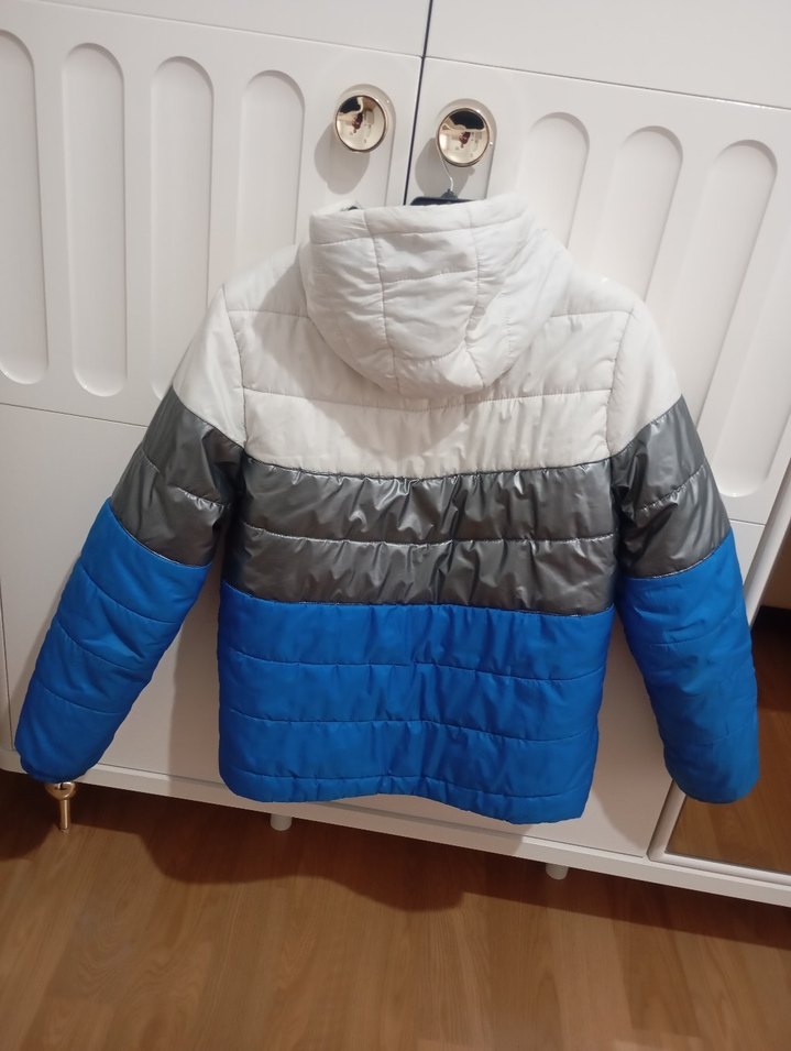 Erkek Çocuk Renk Bloklu Fermuarlı Mont - Görsel 2